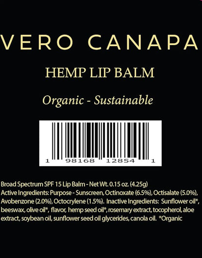 Vanilla Organic Hemp Lip Balm