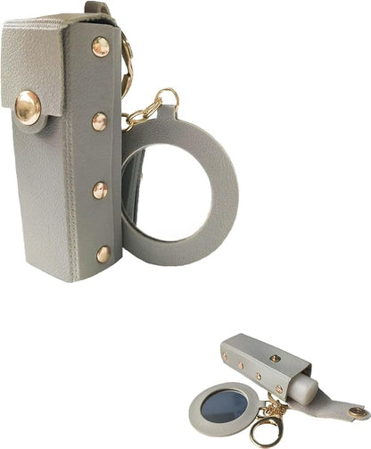 Lipstick Holder Keychain PU Leather Lipstick Pouch Leather Organizer