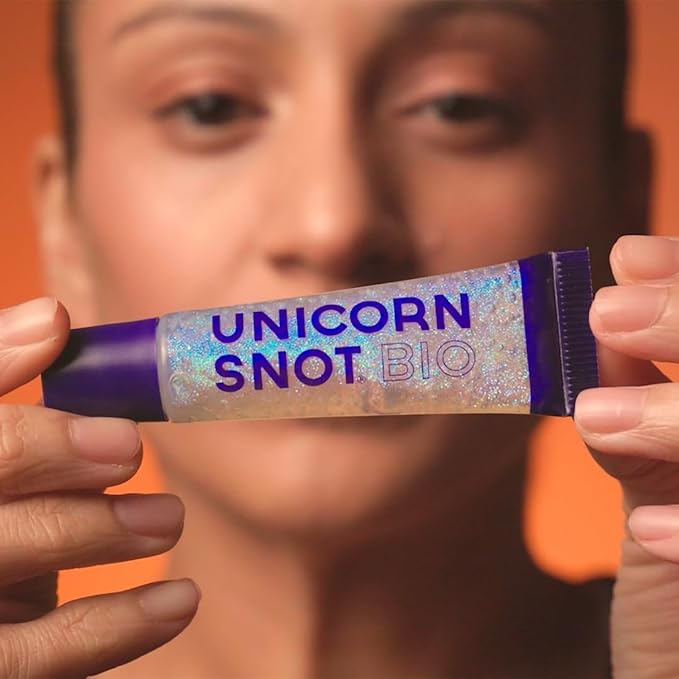 UNICORN SNOT Glitter Lip Gloss - Long-Lasting Sparkly BIO Lip Shine - Vegan & Cruelty Free Non-Sticky Formula - Lip Gloss for Festivals and Rave Makeup - High-Shine Glitter Lip Gloss, Silver (Cosmos)