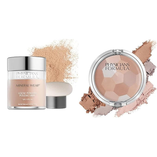 Physicians Formula Mineral Wear Talc-Free Loose Powder Creamy Powder Bundle