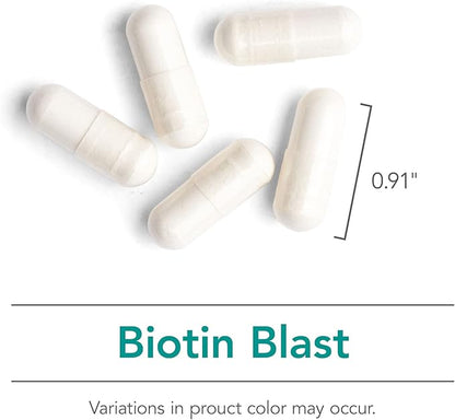Nutricology HiBiotin Supplement - Extra Strength Biotin Pills, 100,000mcg Biotin, High Dose Biotin, Vegetarian Capsules, Hypoallergenic, Gluten Free - 90 Count