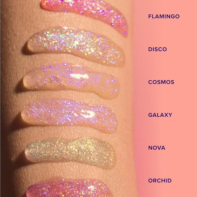 UNICORN SNOT Glitter Lip Gloss - Long-Lasting Sparkly BIO Lip Shine - Vegan & Cruelty Free Non-Sticky Formula - Lip Gloss for Festivals and Rave Makeup - High-Shine Glitter Lip Gloss, Silver (Cosmos)