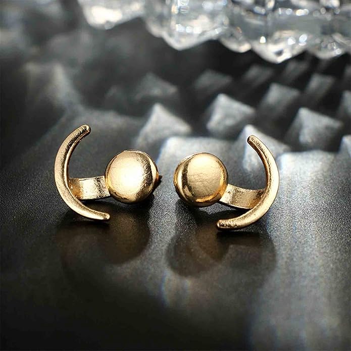 Boho Moon Ear Jackets Earrings Crescent