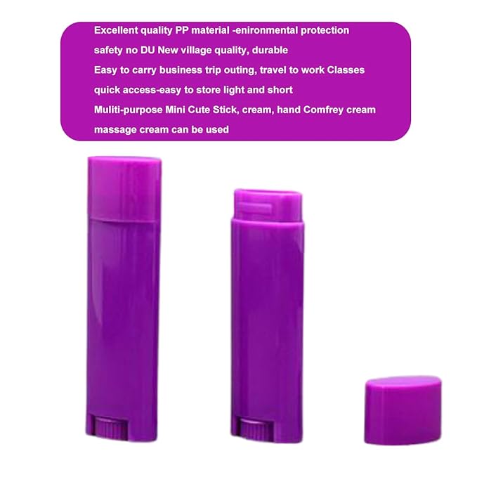 5ml 25Pcs Empty Oval Deodorant Lip Deodorants(Purple)