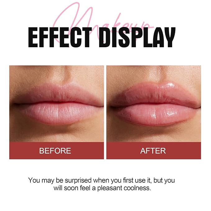 6 Colors Lip Plumper, Hydrating & Smooth Lip Wrinkles, Enhancing Plump Effect for Fuller Lips High Shine Lip Glaze Long Lasting Nourishing Lip Plumper for Women Girls (# 06)