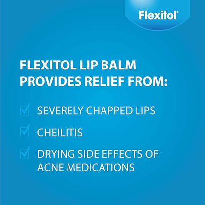 Flexitol Lip Balm, 0.35 Ounce Tube,