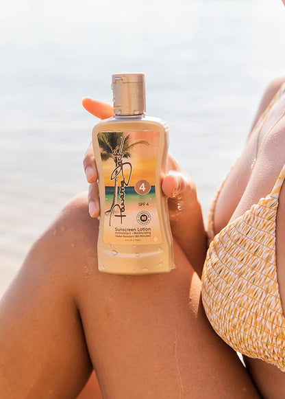 Panama Jack Sunscreen Tanning Lotion - SPF 4, PABA, Paraben, Gluten & Cruelty Free, Antioxidant Moisturizing Formula, 6 FL OZ (Pack of 1)