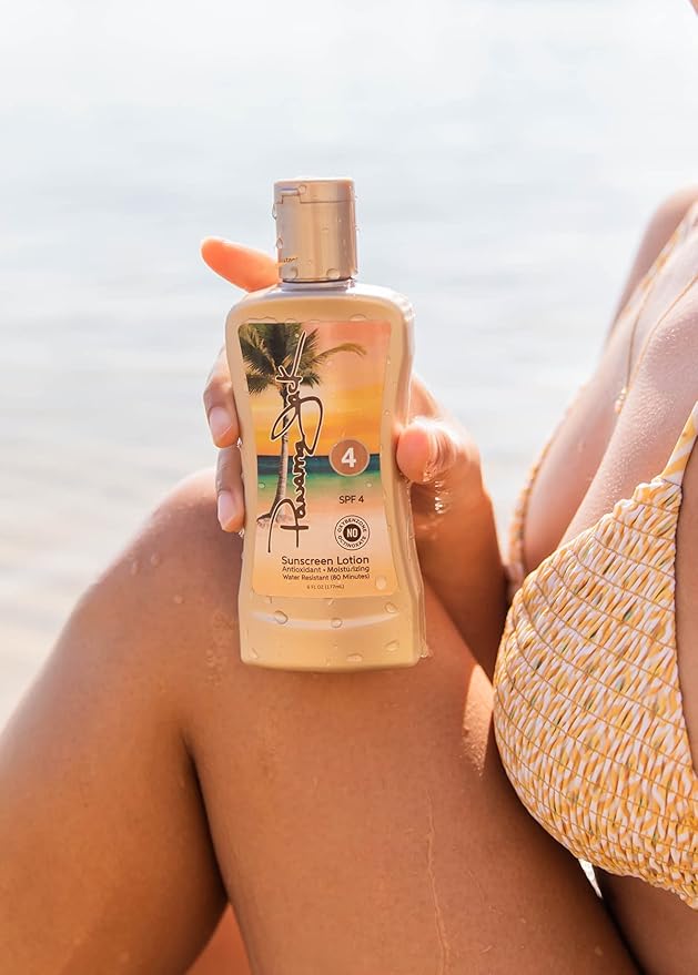 Panama Jack Sunscreen Tanning Lotion - SPF 4, PABA, Paraben, Gluten & Cruelty Free, Antioxidant Moisturizing Formula, 6 FL OZ (Pack of 12)