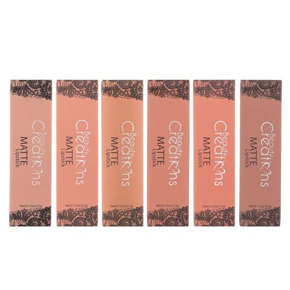 Matte Lipsticks By Beauty Creations Cosmetics (BARE LIPSTICK SET)