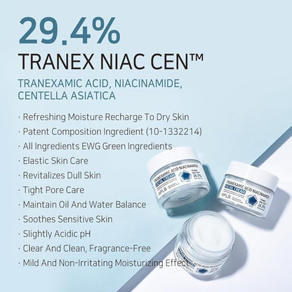 APLB Tranexamic Acid Niacinamide Facial Cream | TRANEX NIAC CEN™ 28.3% 1.35 FL.OZ/Korean Skincare, Moisturizing, Blemish care, Helps with skin discoloration