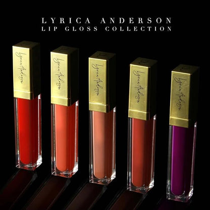 Gerard Cosmetics x Lyrica Anderson Light 'Em Up Lip Gloss - Navel | Super Pigmented Peach Lip Gloss | Moisturizing Lip Gloss with Mirror and LED Light | Cruelty Free & Made in USA