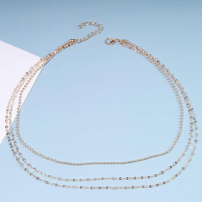 Boho Layered Necklace Choker Gold Lace
