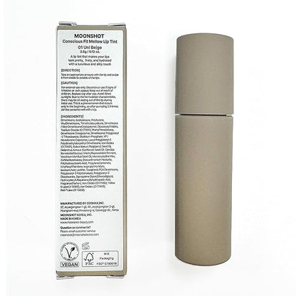 Moonshot KOREA Conscious Fit Mellow Lip Stain Longwear, Weightless, Not Animal Tested,Glow-Boosting, Long-Lasting, Comfortable, Non-Sticky,k-beauty, (Uni Beige, 01)
