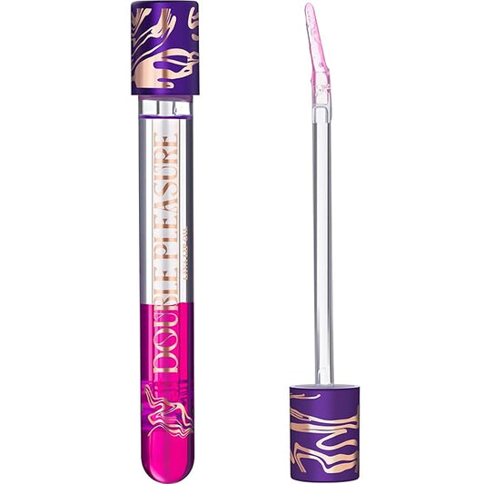 Double Pleasure Lip Oil - Moisturizing Lip Gloss for Women - Softening Glow Lip Plumper Gloss - Hydrating Lip Glow Oil - Plumping Lip Gloss Oil with Silicone Applicator (Like a Virgin)