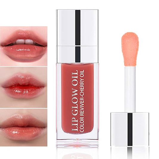Lip Glow Oil,Clear Plumping Lip Oil Waterproof Glow