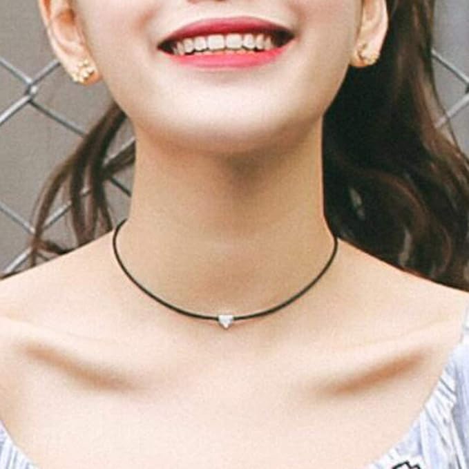 Fashion Silver Tiny Love Choker Necklace