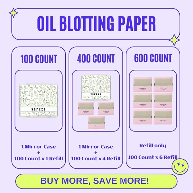 [400 Counts + Mirror Case] Green Tea Natural