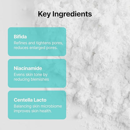 Porethera Real Bifida Powder Serum - Korean Face Serum for Pore Tightening - Pore Minimizer for Face with Probiotic Powder for Skin Balance - Improve Clarity, and Maintain Healthy Skin, 0.51 fl.oz