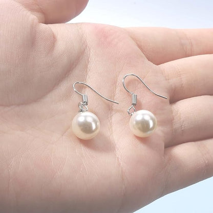 Boho Pearl Hook Earrings Freshwater Pearl