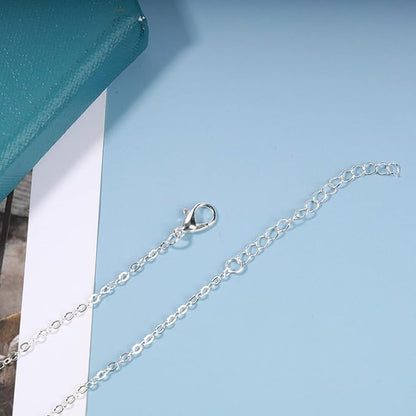 Boho Cross Necklace Chain Tiny Silver