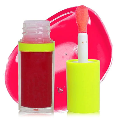Lip Plumping Lip Gloss,Big Brush Head Lip Oil Hydrating Nourishing & Smooth Glossy Lip Glow Oil,Moisturizing Tinted Lip Gloss Lip Balm Shiny and Vegan Plumping Lip Tint Care(#04 Blood Rose)