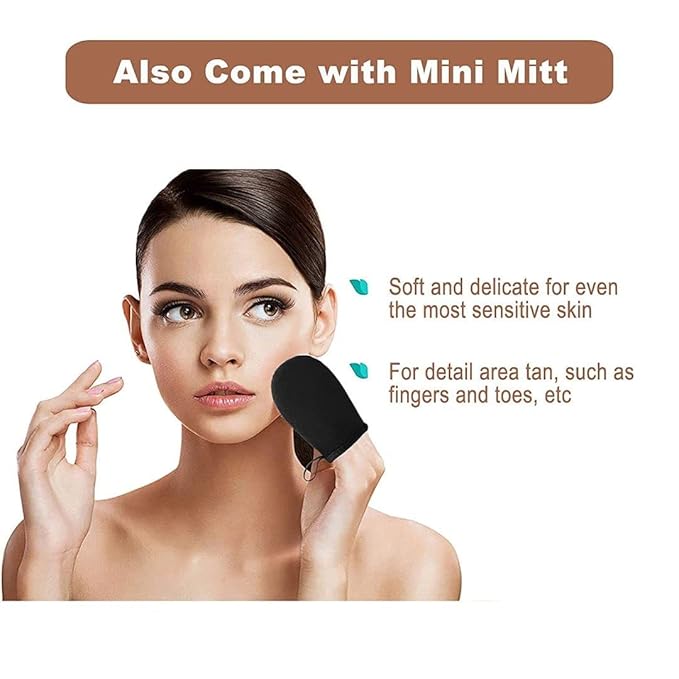4 in 1 Self Tanning Mitt Applicator Kit, Self Tanning Glove for Self Tan Mitt Applicator Set, Tanning Mitts Self Tanner Mitt Applicator, Sunless Tanner Mitt Set, Self Tanner Glove