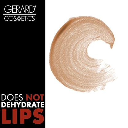 Gerard Cosmetics Color Your Smile Lip Gloss Crystal | Super Pigmented Nude Sparkle Lip Gloss with LED Light and Mirror | Shiny Finish | Hydrating Liquid Lip Color | Cruelty Free and Made in USA