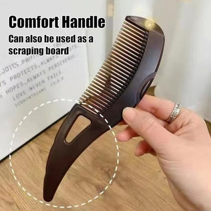 Dandruff comb, Removes Dandruff and Dirt for Women and Men, Massage Comb, Protect Scalp, Hollow Design, Clean up Oily Hair (Brown)