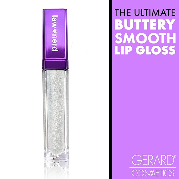 Gerard Cosmetics Emily D Baker X Lighted Lip Gloss - Facts | Clear Lipstick w/Iridescent Pearl Finish | Moisturizing Lip Gloss with Light & Mirror | Cruelty Free | Made in the USA