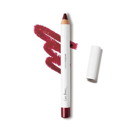 Ere Perez - Natural Coco Crayon Hydrating Lip Color | Vegan, Cruelty-Free, Clean Beauty (Rebel, 0.01 oz | 3 g)