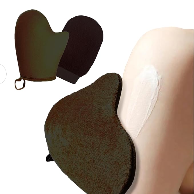 Tanning Mitt, Ultra Soft Tanning Glove for Self Tan with Thumb - Self Tanner Mitt Applicator - Tanning Mitts - The Best Choice for Self Tanner Mitt and Tanning Glove, Ideal for Beach and Poolside