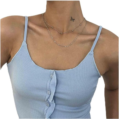 Boho Layered Satellite Choker Necklace Gold