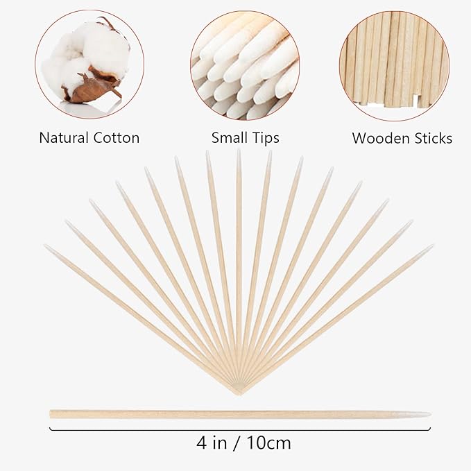 800pcs pointed cotton swabs,4 inch