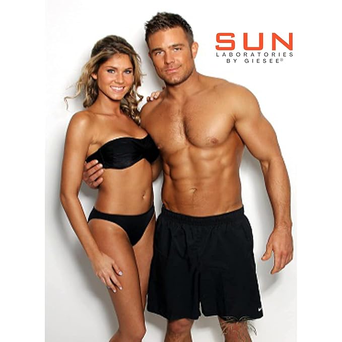 Sun Laboratories By Giesee Dark Sunsation Self Tanning Lotion 32 oz - Ultra Dark, Long Lasting, Fragrance Free Sunless Tanner for Men, Women - Organic, Non-Toxic, Natural Bronzer Self Tanner