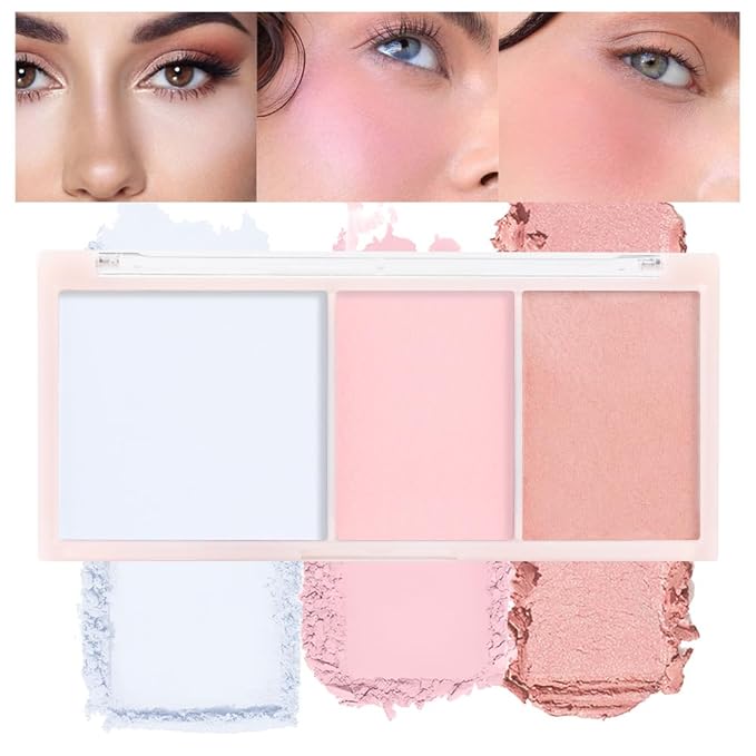 3 IN 1 Brown Nude Face Highlight Bronzer