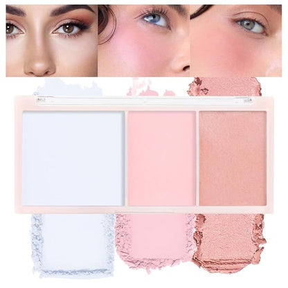 3 IN 1 Brown Nude Face Highlight Bronzer