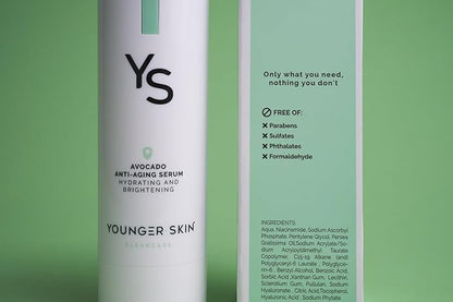 Avocado Anti-Aging Serum - Hydrating, Brightening, Wrinkle Reducer, Facial Skincare - Organic Avocado Oil, Vitamin C, Hyaluronic Acid, Niacinamide - 30ml