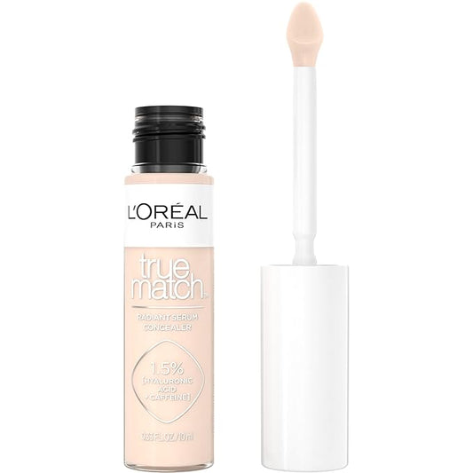 L’Oréal Paris True Match Radiant Serum Concealer, Brightening Caffeine, W1, 0.33 Oz