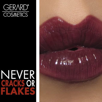 Gerard Cosmetics Color Your Smile Lip Gloss Seduction | Super Pigmented Purple Lip Gloss with LED Light and Mirror | Shiny Finish | Hydrating Purple Lipstick | Cruelty Free and Made in USA