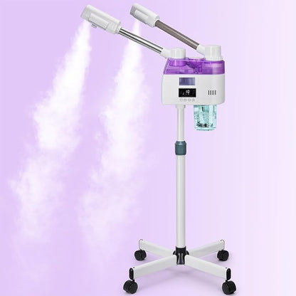 Professional 2 in 1 Facial Steamer, Esthetician Steamer with Hot & Cold Mist, Face Steamer for Facial Deep Cleaning, Facial Steamer for Home Beauty Salon Spa