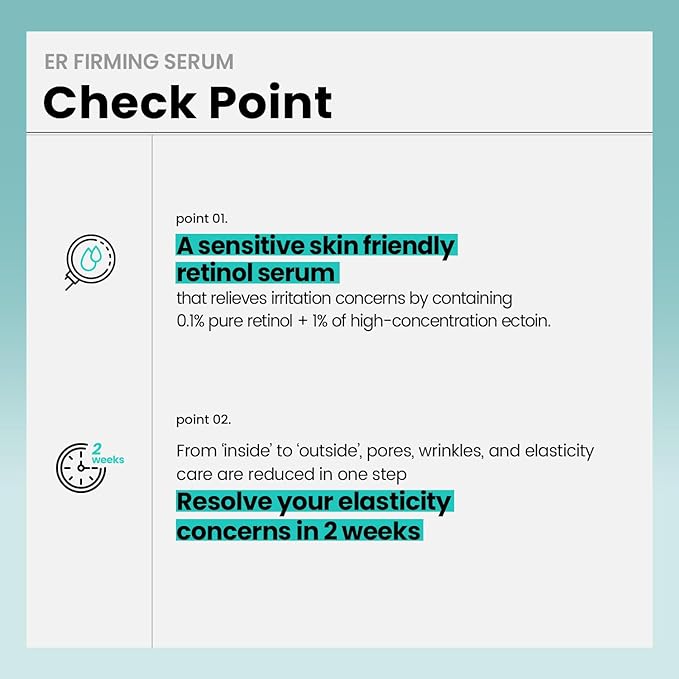 ILSO ER Firming Serum - Retinol 0.1% + Ectoin 1%, Anti-aging & Wrinkle Reducing, Gentle for Sensitive Skin (30ml)