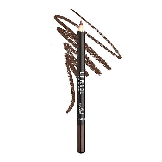 KISS New York Professional Slim Lip Pencil, Creamy Soft Lip Liner, Smooth Long-Lasting Rich Lip Color, Natural Lip Makeup, Water-Resistant Lip Crayon (Chocolate)