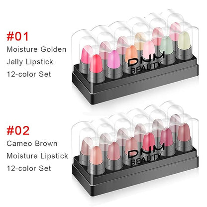 12Pcs Mini Capsule Makeup Lipstick Pills Mini Set Lipstick