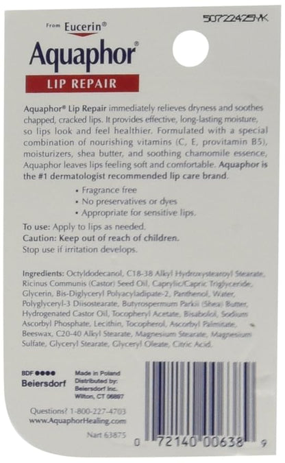 Aquaphor Lip Repair Tube Blister Card,