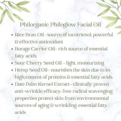 Philorganic Sustainable Facial Care Kit- Organic Trio Set- Cleanser, Hyaluronic Serum, & Oil - Self-Care Spa Moment & Gift - Small Batch USA Made