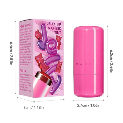 Milk Jelly Blush, Sheer Lip & Cheek Stain, Milk Cooling Water Jelly Tint, Buildable Watercolor Finish, Long Lasting Milk Jelly Blush Stick, Face Blushes, Lip Gloss for All Skin Tones, 03
