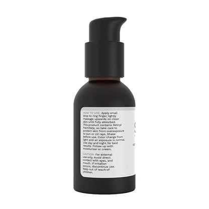 Wrinkle Serum with Bakuchiol, Hyaluronic Acid and Retinyl Palmitate - Daily Anti-Aging Essence for Fine Lines & Plump Skin, 1 Fl Oz