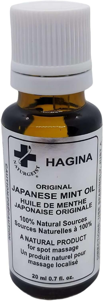Hagina Original Japanese Mint Oil | 100% Natural Product for Spot Massage | Helps Promote Circulation & Sinus Congestion Relief Oil (20ml)
