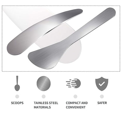 2Pcs Mini Metal Cosmetic Spatulas, Makeup Spatulas, Skincare