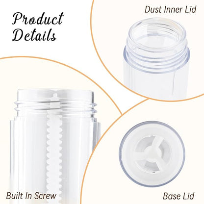 12 Pieces 15g Clear Plastic Deodorant Tubes,Lipstick